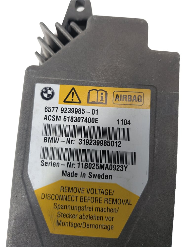 Thumbnail 8: 2011 BMW 528i 535i 550i (F10) MAIN PRIMARY SRS SAFETY RESTRAINT CONTROL MODULE