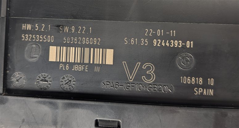 Thumbnail 9: 2010-2011 BMW 528i 535i 550i 535iGT 550iGT (F07 F10) MAIN BODY CONTROL MODULE
