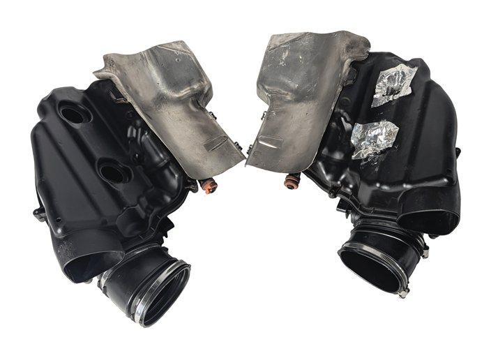 10-13 BMW 550i 650i F10 F12 4.4L N63 LEFT/RIGHT AIR CLEANER FILTER HOUSING SET/2