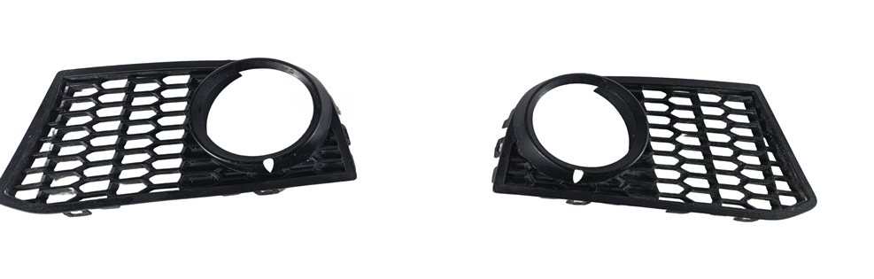 Thumbnail 2: 11-13 BMW 5 SERIES F10 FRONT LEFT/RIGHT LOWER BUMPER FOG GRILLE SET/2 (Black)