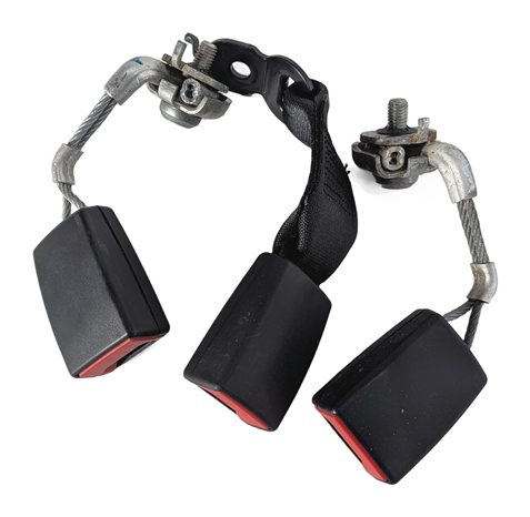 Thumbnail 2: 2011 BMW 550I F10 REAR LEFT CENTER RIGHT SEATBELT BUCKLE RECEIVER SET/3 (Black)