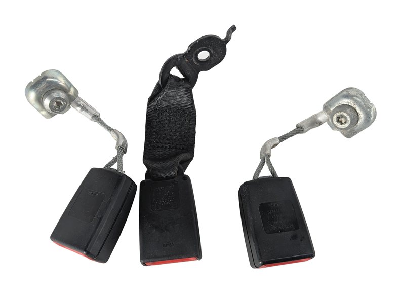 Thumbnail 4: 2011 BMW 550I F10 REAR LEFT CENTER RIGHT SEATBELT BUCKLE RECEIVER SET/3 (Black)