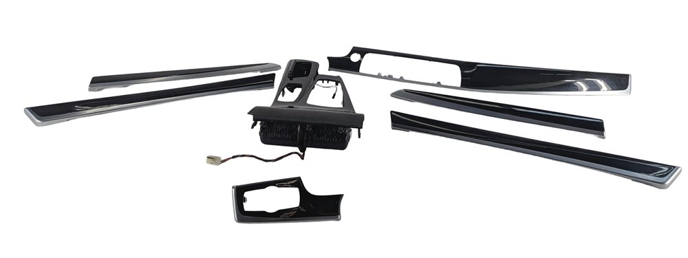 Thumbnail 2: 2011 BMW 550I F10 INTERIOR DOOR DASH CENTER CONSOLE TRIM SET/8 (Fineline Wood)
