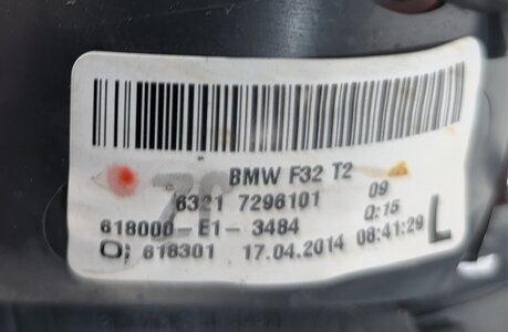 Thumbnail 8: 14-17 BMW 428i 430i 435i 440i M4 (F32 F33 F36) LEFT INNER TAILLIGHT LIGHT LAMP