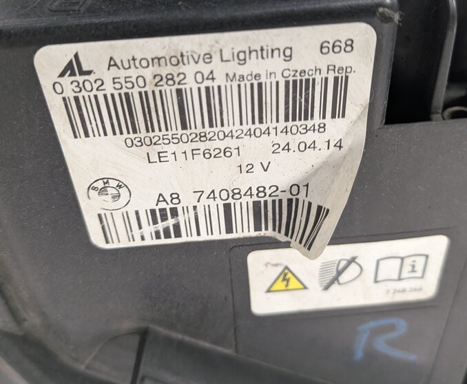 Thumbnail 8: 14-17 BMW 4-SERIES M3 (F30 F32) RIGHT XENON HID ADAPTIVE HEADLIGHT LIGHT LAMP