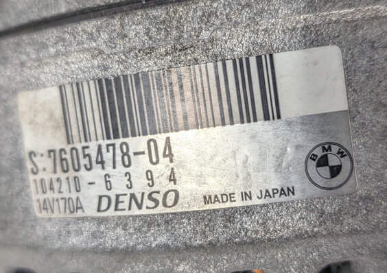 Thumbnail 6: 12-18 BMW 2 3 4 5 SERIES X3 Z4 (F22 F30 F32 F10) 2.0L N20 170 AMP ALTERNATOR