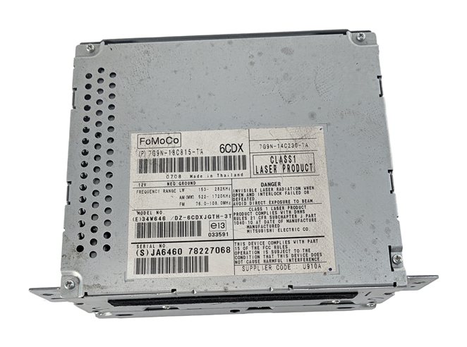 Thumbnail 3: 08-12 LAND ROVER LR2 JAGUAR XF (L359 X250) AM FM RADIO 6 DISC CD PLAYER RECEIVER