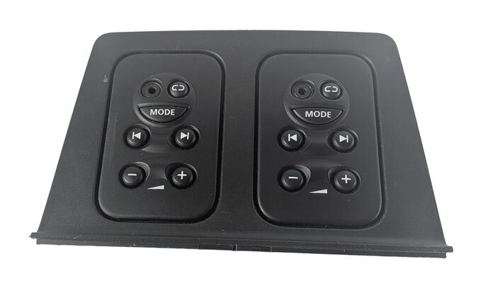 Thumbnail 2: 08-14 LAND ROVER LR2 L359 REAR RADIO AUDIO CONTROL PANEL w/ DUAL HEADPHONE JACKS