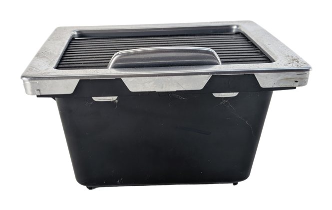 Thumbnail 2: 2008 LAND ROVER LR2 L359 CENTER CONSOLE STORAGE BIN w/ SLIDING COVER SILVER TRIM