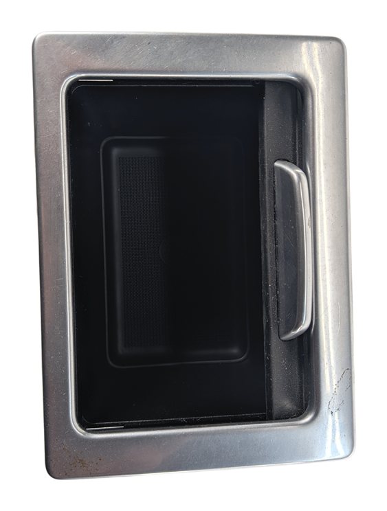 Thumbnail 7: 2008 LAND ROVER LR2 L359 CENTER CONSOLE STORAGE BIN w/ SLIDING COVER SILVER TRIM