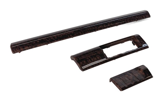2008 LAND ROVER LR2 (L359) INTERIOR DASH TRIM PANEL SET/3 (Dark Eucalyptus Wood)
