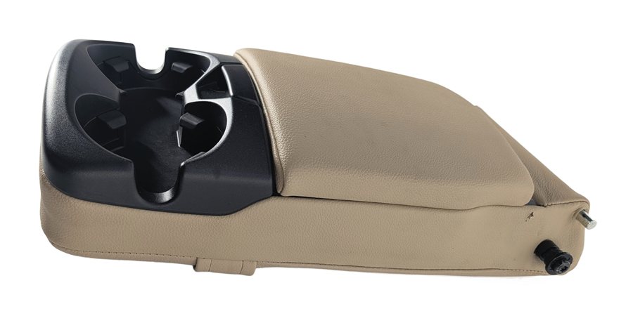 Thumbnail 6: 2008 LAND ROVER LR2 L359 REAR SEAT CENTER ARMREST w/ CUP HOLDER LEATHER (Beige)