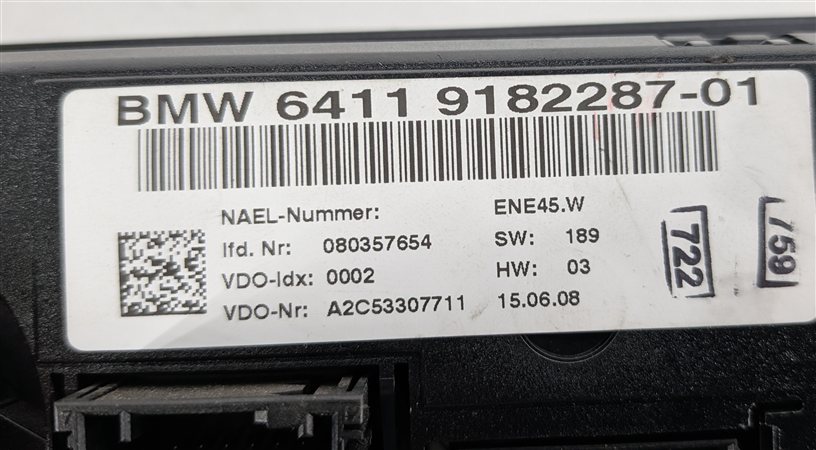 Thumbnail 10: 07-09 BMW 1 3 SERIES M3 (E82 E90) AUTOMATIC HEATER AC CLIMATE CONTROL PANEL