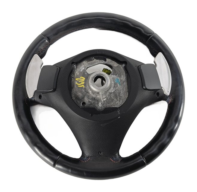 Thumbnail 4: 2006-2012 BMW 328i 335i M3 (E90 E91) M LEATHER STEERING WHEEL w/ PADDLES (Black)