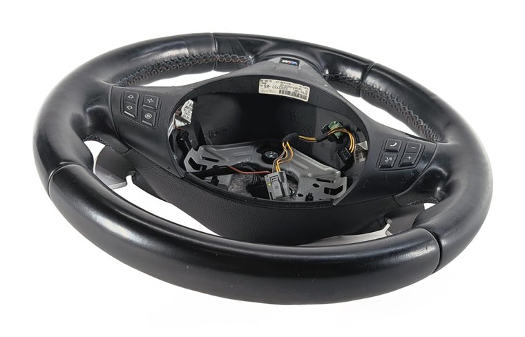 Thumbnail 6: 2006-2012 BMW 328i 335i M3 (E90 E91) M LEATHER STEERING WHEEL w/ PADDLES (Black)