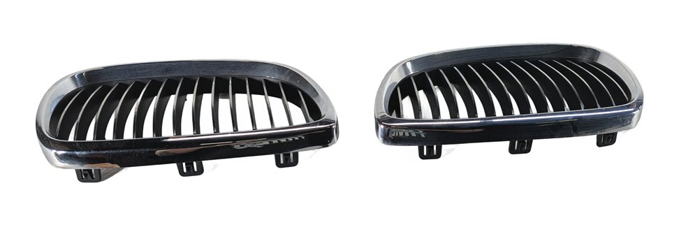 Thumbnail 2: 07-10 BMW 328i 335i M3 E90 E92 E93 FRONT LEFT & RIGHT KIDNEY GRILLE SET/2 CHROME