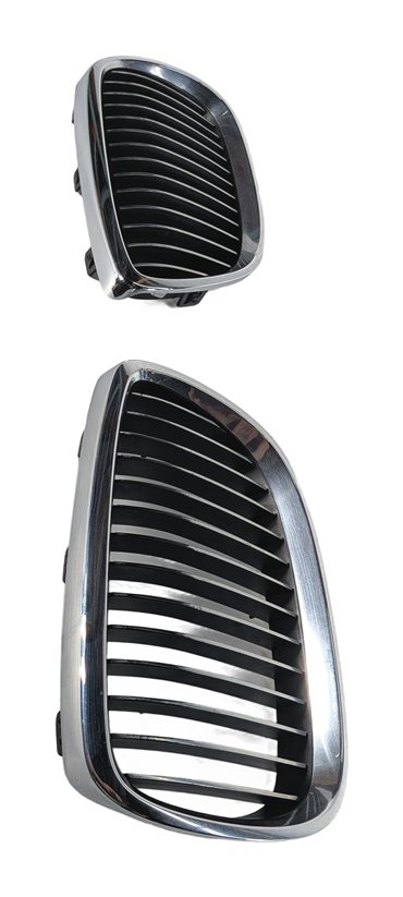 Thumbnail 4: 07-10 BMW 328i 335i M3 E90 E92 E93 FRONT LEFT & RIGHT KIDNEY GRILLE SET/2 CHROME