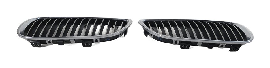 Thumbnail 6: 07-10 BMW 328i 335i M3 E90 E92 E93 FRONT LEFT & RIGHT KIDNEY GRILLE SET/2 CHROME