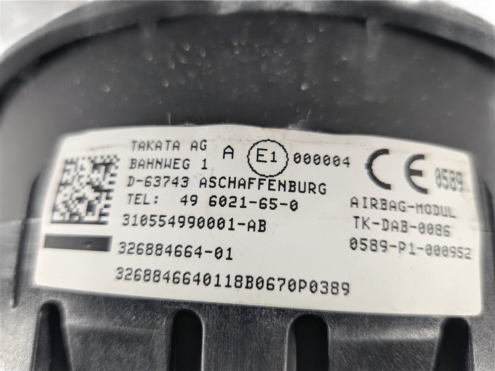 Thumbnail 9: 2007-2009 BMW 335i M3 (E92 E93) LEFT DRIVER STEERING WHEEL SRS AIRBAG (Black)