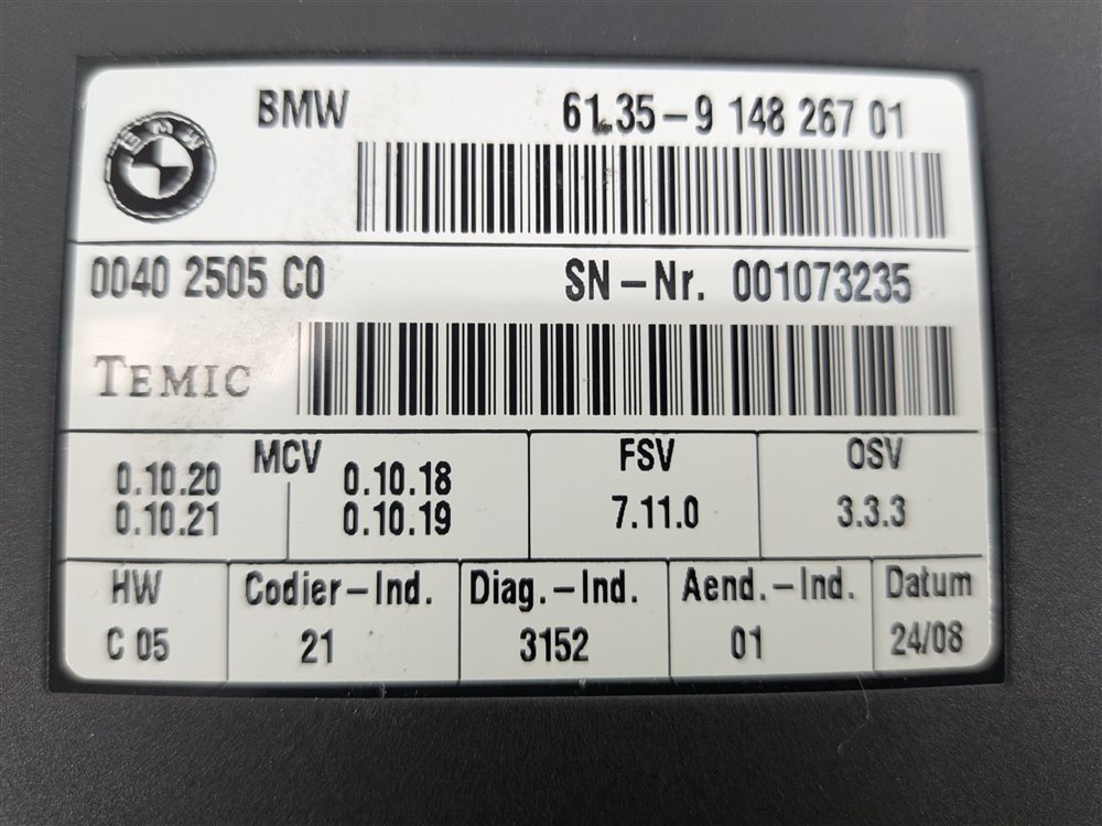 Thumbnail 9: 07-10 BMW 328i 335i M3 (E93) CONVERTIBLE FRONT LEFT OR RIGHT SEAT MEMORY MODULE