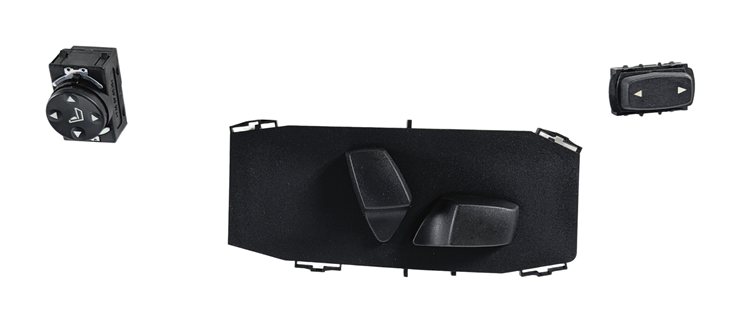 Thumbnail 3: 2008 BMW M3 (E90) FRONT RIGHT PASSENGER SEAT SWITCH SET/3 w/ LUMBAR SUPPORT