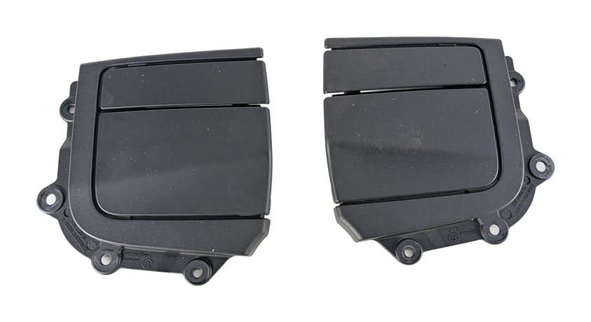 Thumbnail 3: 2008 BMW M3 (E90) REAR LEFT/RIGHT CONVERTIBLE TOP HINGE FLAP SET/2 (MATTE BLACK)