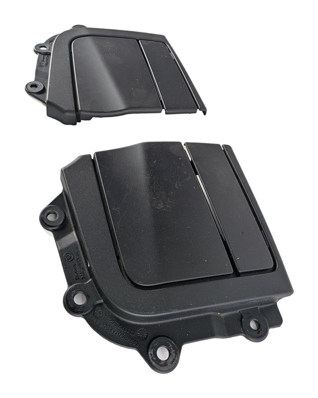 Thumbnail 4: 2008 BMW M3 (E90) REAR LEFT/RIGHT CONVERTIBLE TOP HINGE FLAP SET/2 (MATTE BLACK)