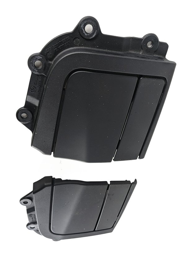 Thumbnail 5: 2008 BMW M3 (E90) REAR LEFT/RIGHT CONVERTIBLE TOP HINGE FLAP SET/2 (MATTE BLACK)