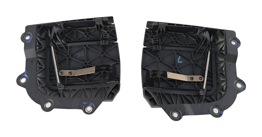 Thumbnail 7: 2008 BMW M3 (E90) REAR LEFT/RIGHT CONVERTIBLE TOP HINGE FLAP SET/2 (MATTE BLACK)