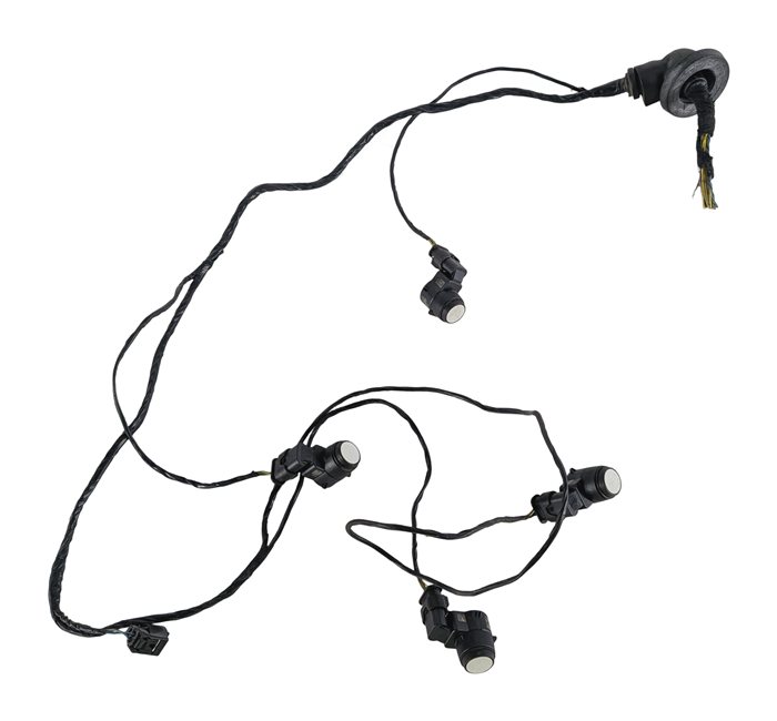 Thumbnail 3: 2008 BMW M3 (E90) REAR PARK ASSIST PDC SENSOR SET/4 w/ WIRING HARNESS (White)