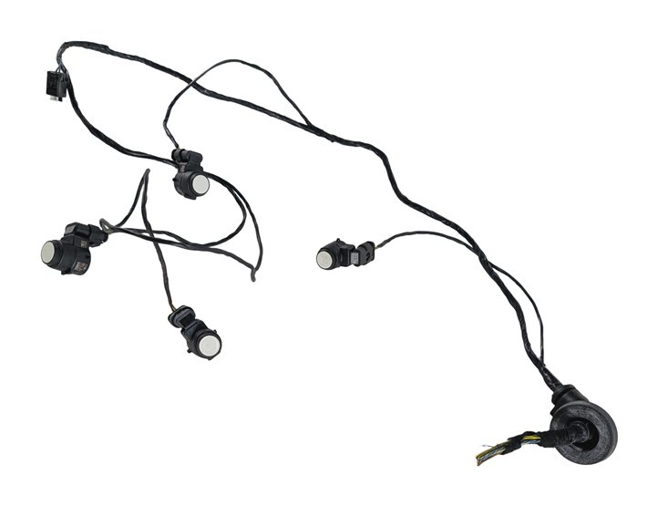 Thumbnail 4: 2008 BMW M3 (E90) REAR PARK ASSIST PDC SENSOR SET/4 w/ WIRING HARNESS (White)