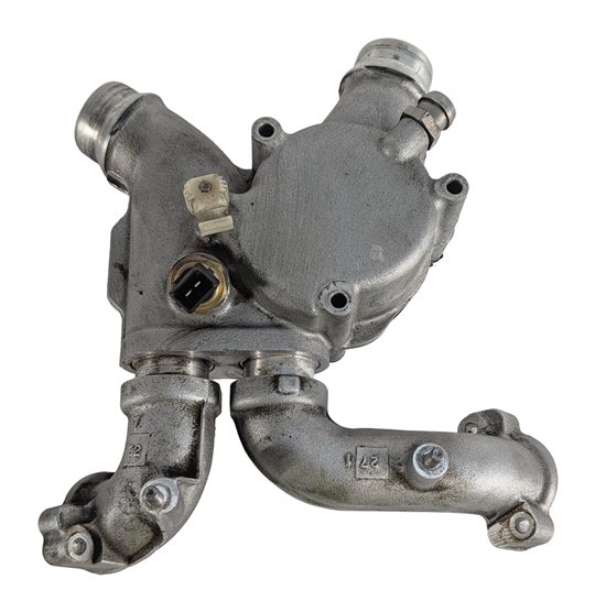Thumbnail 6: 2008 BMW M3 E90 4.0L S65 ENGINE THERMOSTAT HOUSING w/ THERMOSTAT & COOLANT PIPES