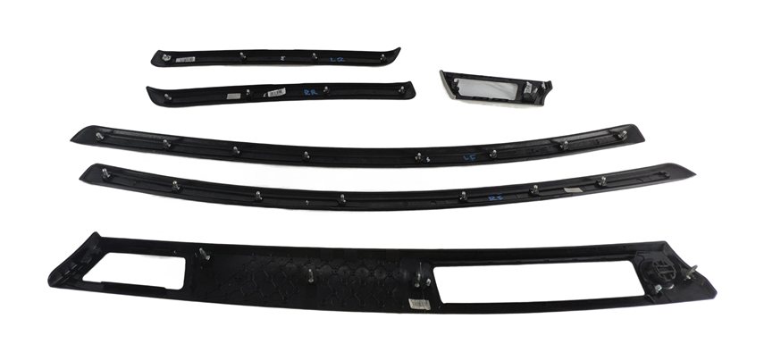 Thumbnail 7: 2008 BMW M3 (E90) DOOR DASH CONSOLE TRIM SET/6 w/ START STOP BUTTON (Aluminum)