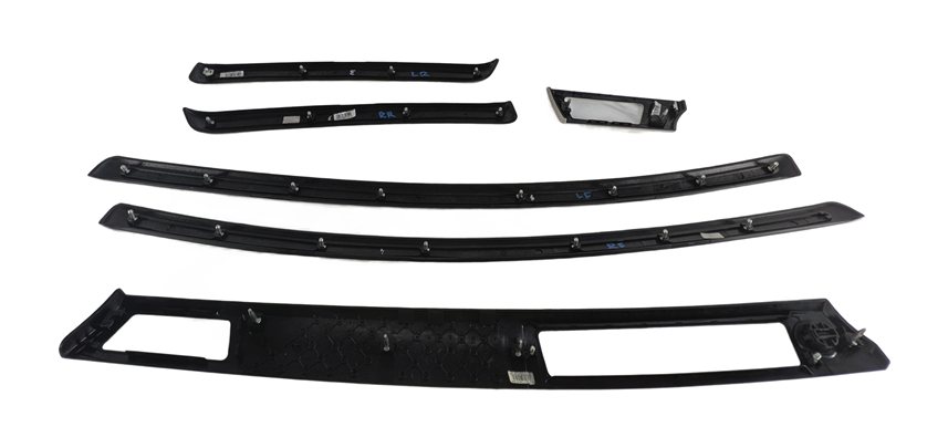 Thumbnail 8: 2008 BMW M3 (E90) DOOR DASH CONSOLE TRIM SET/6 w/ START STOP BUTTON (Aluminum)