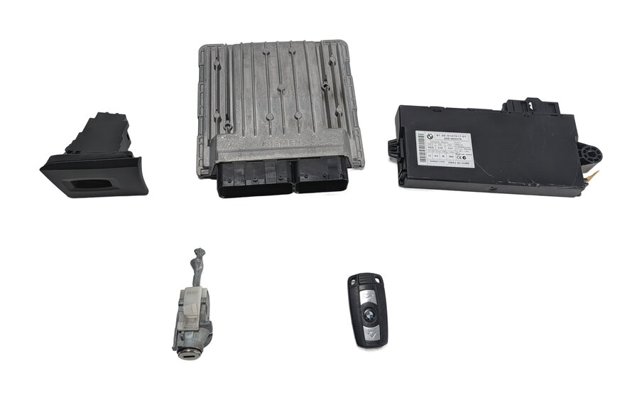Thumbnail 5: 08-13 BMW M3 (E90) 4.0L S65 V8 ENGINE ECM DME CAS 3 IMMOBILIZER MODULE KEY SET