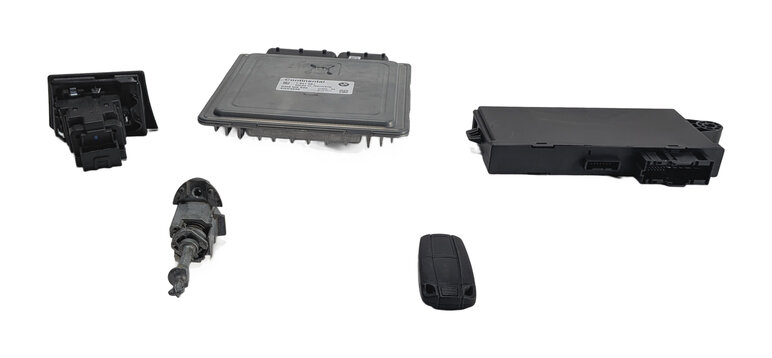 Thumbnail 7: 08-13 BMW M3 (E90) 4.0L S65 V8 ENGINE ECM DME CAS 3 IMMOBILIZER MODULE KEY SET
