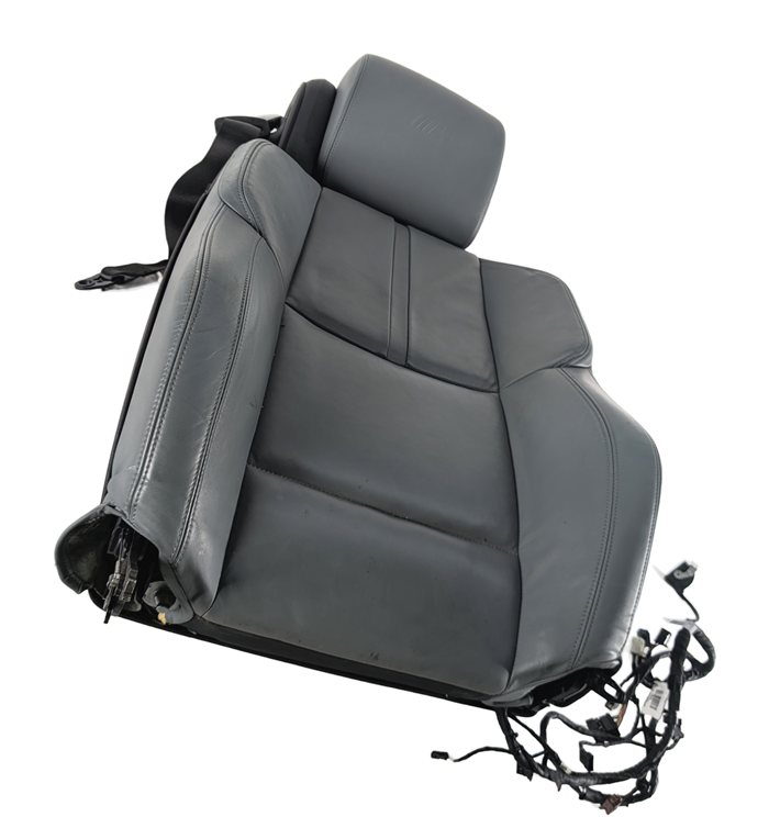Thumbnail 5: 2008 BMW M3 (E90) FRONT RIGHT SEAT BACK (Grey) w/ HEADREST & SEATBELT (Black)
