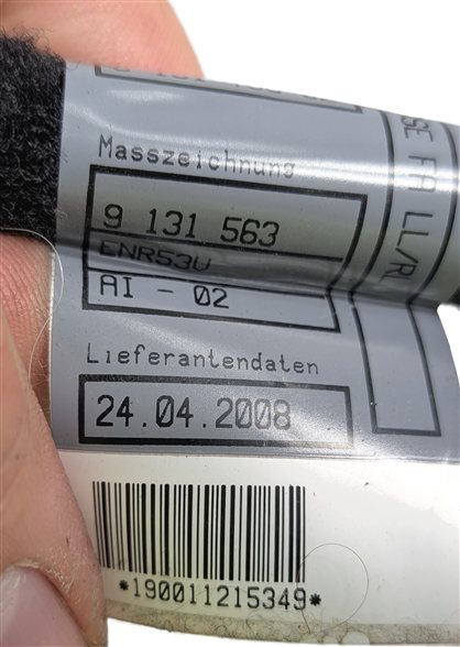 Thumbnail 10: 2008 BMW M3 (E90) FRONT LEFT SEAT BACK (Grey) w/ HEADREST & SEATBELT (Black)