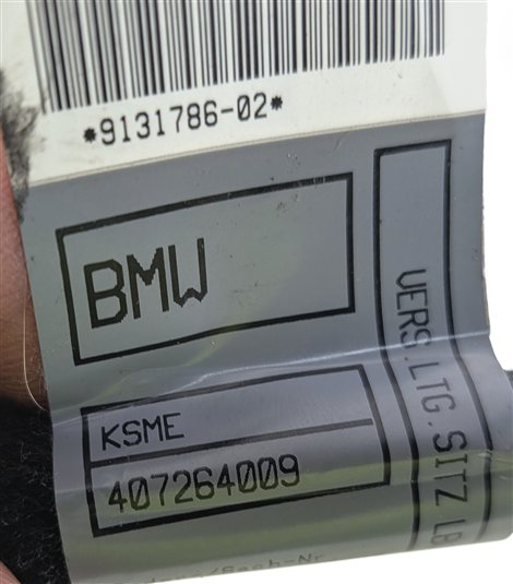 Thumbnail 11: 2008 BMW M3 (E90) FRONT LEFT SEAT BACK (Grey) w/ HEADREST & SEATBELT (Black)
