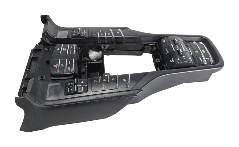 Thumbnail 3: 11-18 CAYENNE (958) CENTER CONSOLE CLIMATE TRACTION CONTROL SHIFT TRIM PANEL