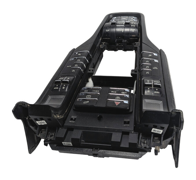 Thumbnail 4: 11-18 CAYENNE (958) CENTER CONSOLE CLIMATE TRACTION CONTROL SHIFT TRIM PANEL