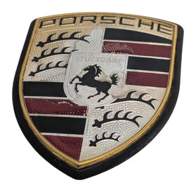 2014 PORSCHE CAYENNE (958) FRONT HOOD CREST EMBLEM BADGE LOGO ORNAMENT OEM