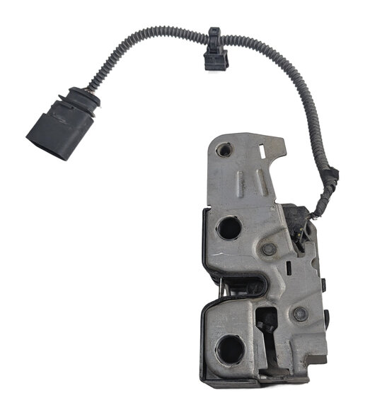 2014 PORSCHE CAYENNE 958 FRONT HOOD LOCK LATCH w/ CONTACT SWITCH WIRE PIGTAIL