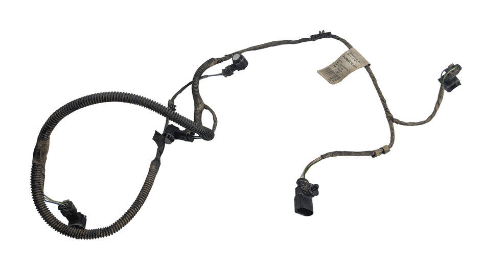 2014 PORSCHE CAYENNE 958 REAR PARK ASSIST PDC SENSORS SET/4 WIRE HARNESS (White)