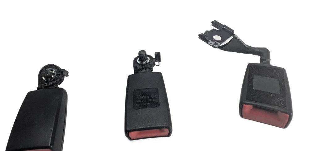 2014 PORSCHE CAYENNE (958) REAR LEFT/CENTER/RIGHT SEATBELT BUCKLE SET/3 (Black)