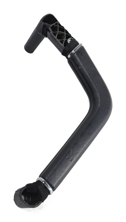Thumbnail 3: 2014 PORSCHE CAYENNE 958 REAR LEFT DOOR PANEL PULL GRAB HANDLE BLACK LEATHER OEM