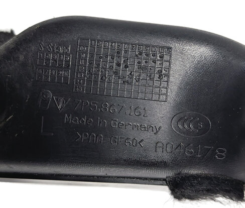 Thumbnail 7: 2014 PORSCHE CAYENNE 958 REAR LEFT DOOR PANEL PULL GRAB HANDLE BLACK LEATHER OEM