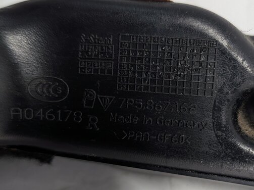 Thumbnail 7: 2014 PORSCHE CAYENNE 958 FRONT RIGHT DOOR PANEL PULL GRAB HANDLE BLACK LEATHER