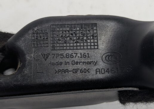Thumbnail 9: 2014 PORSCHE CAYENNE 958 FRONT LEFT DOOR PANEL PULL GRAB HANDLE BLACK LEATHER