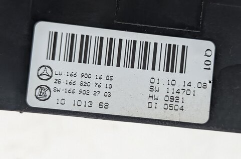 Thumbnail 8: 14-19 MERCEDES GLS GL350 GL450 GL550 ML350 ML550 (W166 X166) REAR HEATER CONTROL